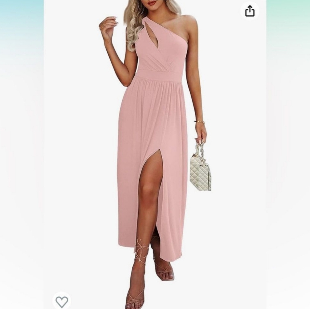 Side Split Cutout Maxi Dress for Wedding Guest & Party Night Out, medium, new